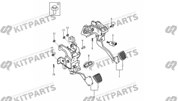 Педали сцепления и тормоза (МКПП) Dong Feng AX7