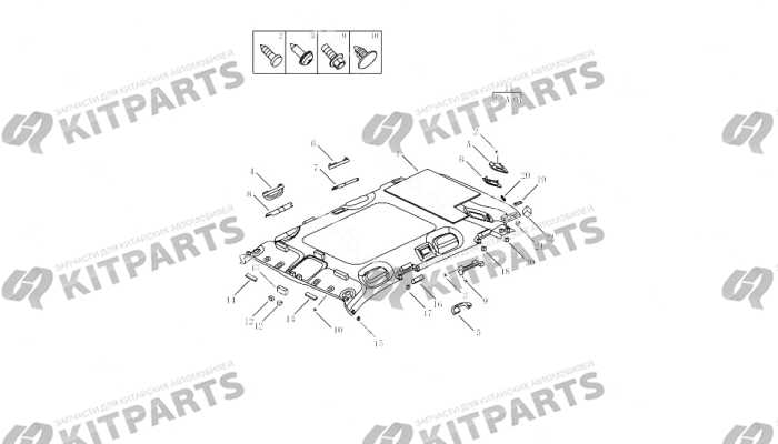 Обшивка потолка с люком [GL\GT,MIDDLE EAST\SO] Geely