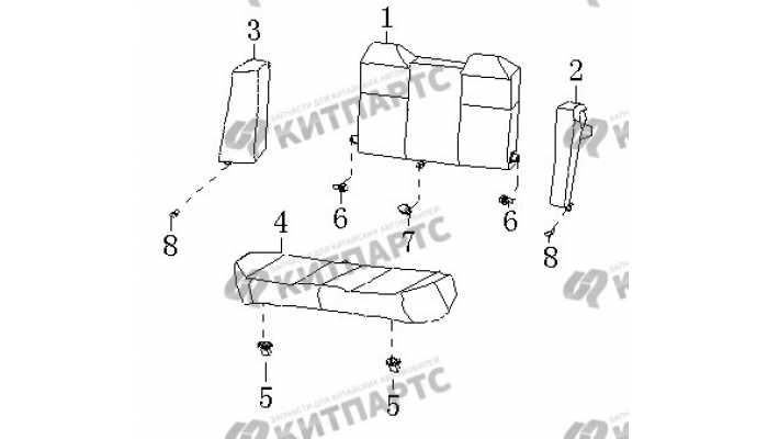 Заднее сиденье. Вид 2. BYD F3 (F3R)