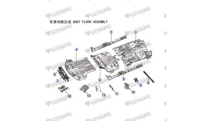 Панели пола кузова Great Wall Hover