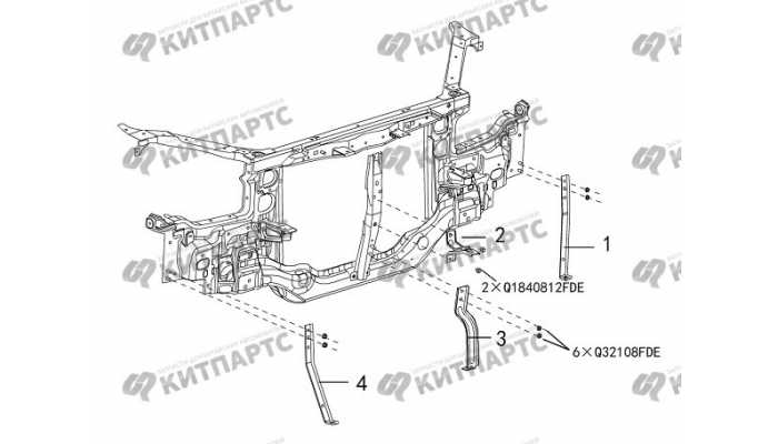 Кронштейны переднего бампера Great Wall DW Hower H5