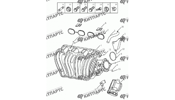 Коллектор впускной (1.5L DVVT) Geely