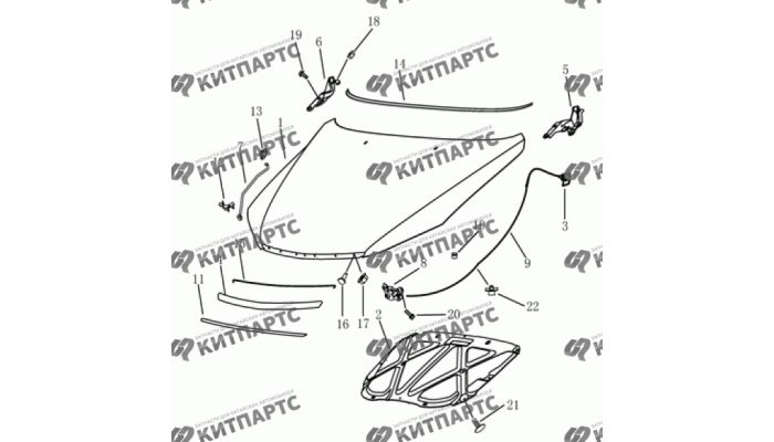 Капот Geely